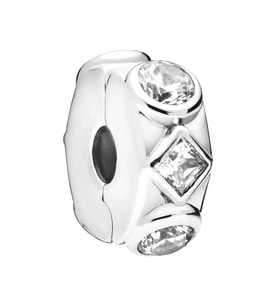 Nur Silver Kare Ve Yuvarlak Detay Durdurucu Gümüş Charm NUR-BL00483