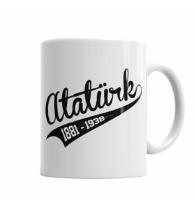 Mustafa Kemal Atatürk   mustafa kemal atatürk el yazılı  Kupa Bardak Porselen