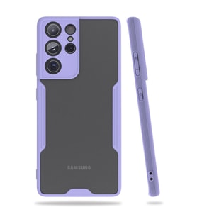 Samsung Galaxy S21 Ultra Kılıf Platin Silikon - Lila