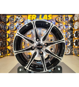 4 Adet SLK-2049 5.5*13 4*114.3 ET35 73.1 BLACK MACHINED JANT (Takım)