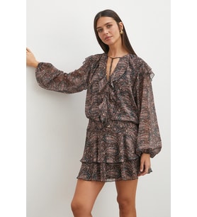 Paisley Desenli Fırfırlı Gömlek
