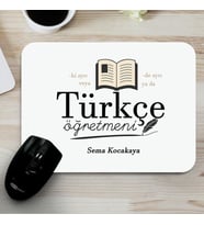 Kişiye Özel Türkçe Öğretmenine Hediye Mousepad