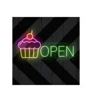 OPEN Yazılı ve Şekilli Neon Tabela