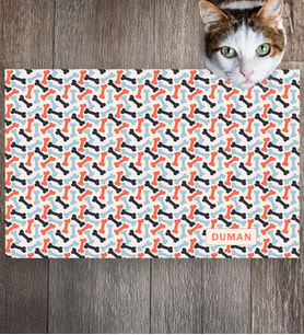 Monnhein Pet Mat – Kişiselleştirilebilir Kaymaz Mama Altlığı, 50x35 cm