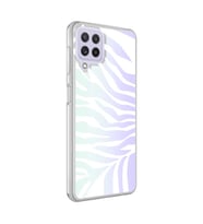 Galaxy A22 4G Kılıf Zore M-Blue Desenli Kılıf
