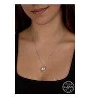Swarovski Crystal Taşlı Baget Gümüş Kadın Kolye