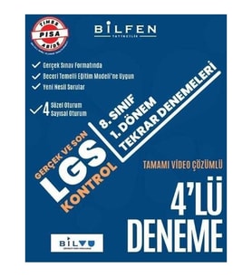 Bilfen Yayınları 8. Sınıf LGS 1. Dönem 4lü Tekrar Denemeleri
