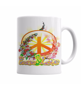 Peace Barış Sİmge Kupa Bardak Porselen