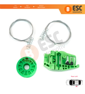 BMW 3 Serisi E90 E91 2004-2012 4/5 Kapı 51357140589 İçin Elektrikli Arka Sol Cam Kriko Tamir Seti