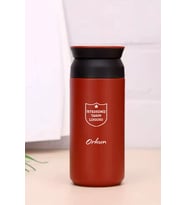 Kişiye Özel 500 ML Paslanmaz Çelik Takım Baskılı Termos  8 Saat Isı Koruma  Kahve ve Çay Termosu (Kırmızı)