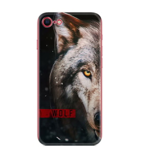 Apple iPhone 5 6 7 8 Plus Se XR Kılıf Desemli Silikon Wolf Eyes 1758