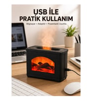 Mey İthalat® Aromaterapi Difüzör Ultrasonik Sessiz Nemlendirici USB Destekli