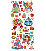 Sticker Kabartmalı Stiker Defter, Planlayıcı Etiket (sk097) 9x18 cm- Peri Kız Giydirme