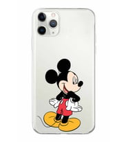 Apple iPhone 11 ProMax Uyumlu Kapak Mickey Mouse Tasarımlı Şeffaf Silikon Kılıf