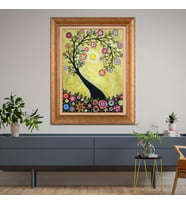 Altın Varaklı Paspartulu Çerçeveli  Tablo nat1076