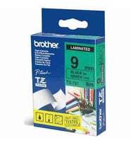 Tonersepeti Brother TZ-721 Yeşil Üzerine Siyah Laminasyonlu Etiket