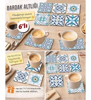 Dekoratif Desenler 10 7x7 – 6’lı Set Dekoratif Kare Tasarım
