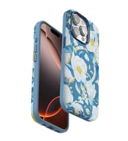 Onegif Apple İphone 14 Pro Flower Series Magsafe Kapak - Mavi