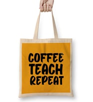 Funny Coffee Drinks Art Lover Gift Quote Vintage Retro Bez Çanta Uzun Saplı