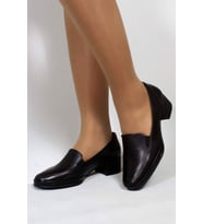 FAST STEP Hakiki Deri Kadın Casual Ayakkabı 889ZA5061 (Siyah)