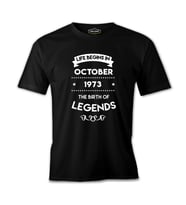 Life Begins in 1973  Siyah Erkek Tshirt