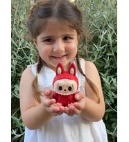 Labubu Figür, Labubu Figürü, Sevimli Hayelet Labubu 10 Cm 1 Adet (Kırmızı)