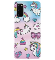 Samsung A02S A03S A10 A12 A13 A21S A22 Kılıf Desenli Silikon Unicorn Mektup 1800