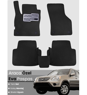 HONDA CRV 2 (2002-2006) Uyumlu EVA Paspas Tam Set–Araca Özel,Kolay Montaj,Su Geçirmez
