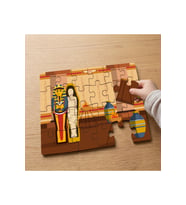 Antik Mısır - Firavun - Mumya Tasarımlı 24 Parça Ahşap Çocuk Puzzle