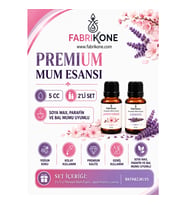 Premium Mum Esansı 5 cc 2'li Set - Japon Kirazı, Lavanta - Soya Wax, Parafin, Jel Wax ve Bal Mumu Uyumlu BKFAB2JKLV5