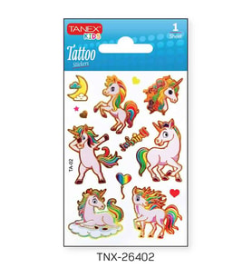 Tanex 7,5x10,5mm Unicorn Mini Tatoo Etiket TNX-26402