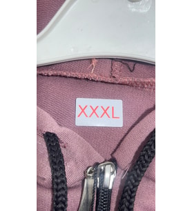 XXXL Beden Etiketi  20X15mm 200 Adet Yapışkanlı Etiket