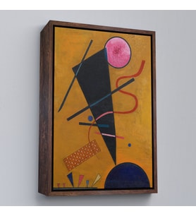 Çerçeveli Vasily Kandinsky Beruhrung İletişim Tablosu (Siyah)