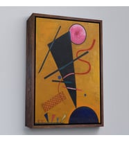 Çerçeveli Vasily Kandinsky Beruhrung İletişim Tablosu (Siyah)