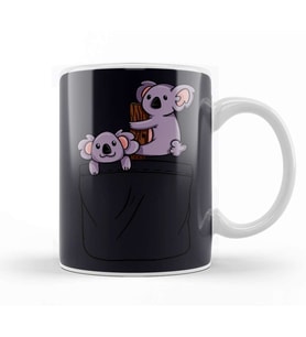 Kawaii Cute Koala Pocket 01 Kupa Bardak Porselen