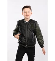 Erkek Bebek ve Çocuk A Takımı Suni Deri Mont Haki AVM2112