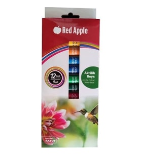 Red Apple Akrilik Boya Tüp 9 Ml 12 Renk
