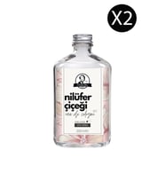 Deluxe Seri Nilüfer Çiçeği Kolonyası Parfümlü Lotus Çiçeği Kokulu Kolonya 200 ml x 2 Cam Şişe