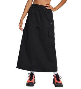 Nike Sportswear Woven Cargo 2n 1 Loose Fit Midi Skirt Kadın Bol Kesim Dokuma Kargo Mini Etek
