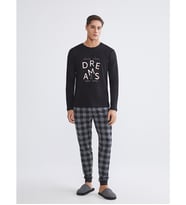 LC WAIKIKI Siyah Standart Kalıp Erkek Pijama Takımı