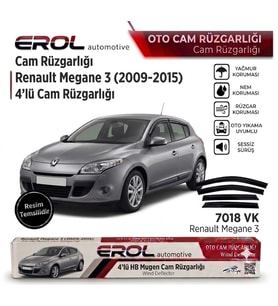 Renault Megane 3 (2009-2015) 4'lü HB Mugen Cam Rüzgarlığı