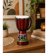 Ahşap Darbuka Ritim Davulu Dekoratif Müzik Aleti Farklı Desen Seçenekleri