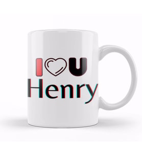Henry Name Custom Design Gift Baby Gift For Him Kupa Bardak Porselen