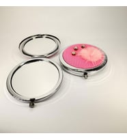 MORDİNO Pembe Yuvarlak Cep Aynası