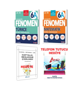 Fenomen Yayıncılık 2025-2026 Yeni Müfredat 6 Sınıf Türkçe-Matematik A Serisi (Başlangıç-Orta Düzey) Soru Bankası (Çok Renkli)