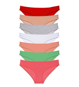 7 adet Süper Eko Set Likralı Kadın Slip Külot Set 8