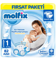 Molfix Bebek Bezi Fırsat Paketi 1 Beden Yenidoğan 82 Adet