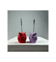 Baykuş Not Tutucu 2'li Set (lila - Mercan)