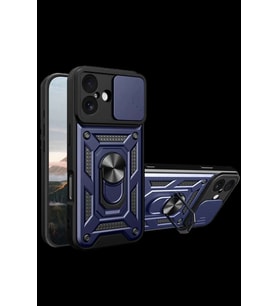 iPhone 17 Pars Lens Yüzüklü Silikon - Lacivert