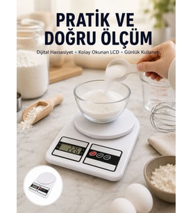 Pratik ve Şık Tasarımıyla Dijital Mutfak Tartısı Yeni Nesil